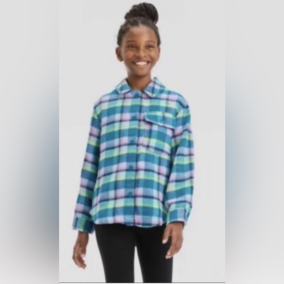 Cat & Jack Other - Cat & Jack Multicolor Plaid Button Down Shirt